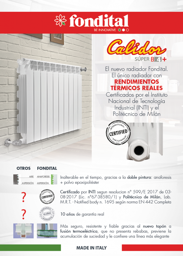 RADIADORES DE ALUMINIO INYECTADO – CALIDOR SUPER B4+ – Quintral ...